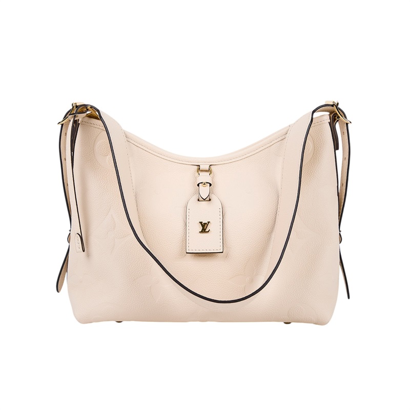 路易威登 LOUIS VUITTON CarryAll PM  奶油色 牛皮 肩背包 M46293 晶片款 白CARRYALL PM 防塵袋/購買證明影本