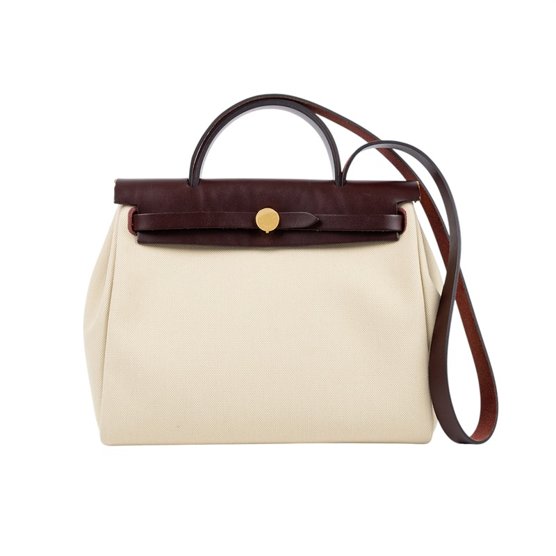 愛馬仕 Hermes Herbag Zip 31 HER31 Z刻 深棕HERBAG31 原廠盒子/防塵袋/鎖組(皮革輕微磨損)