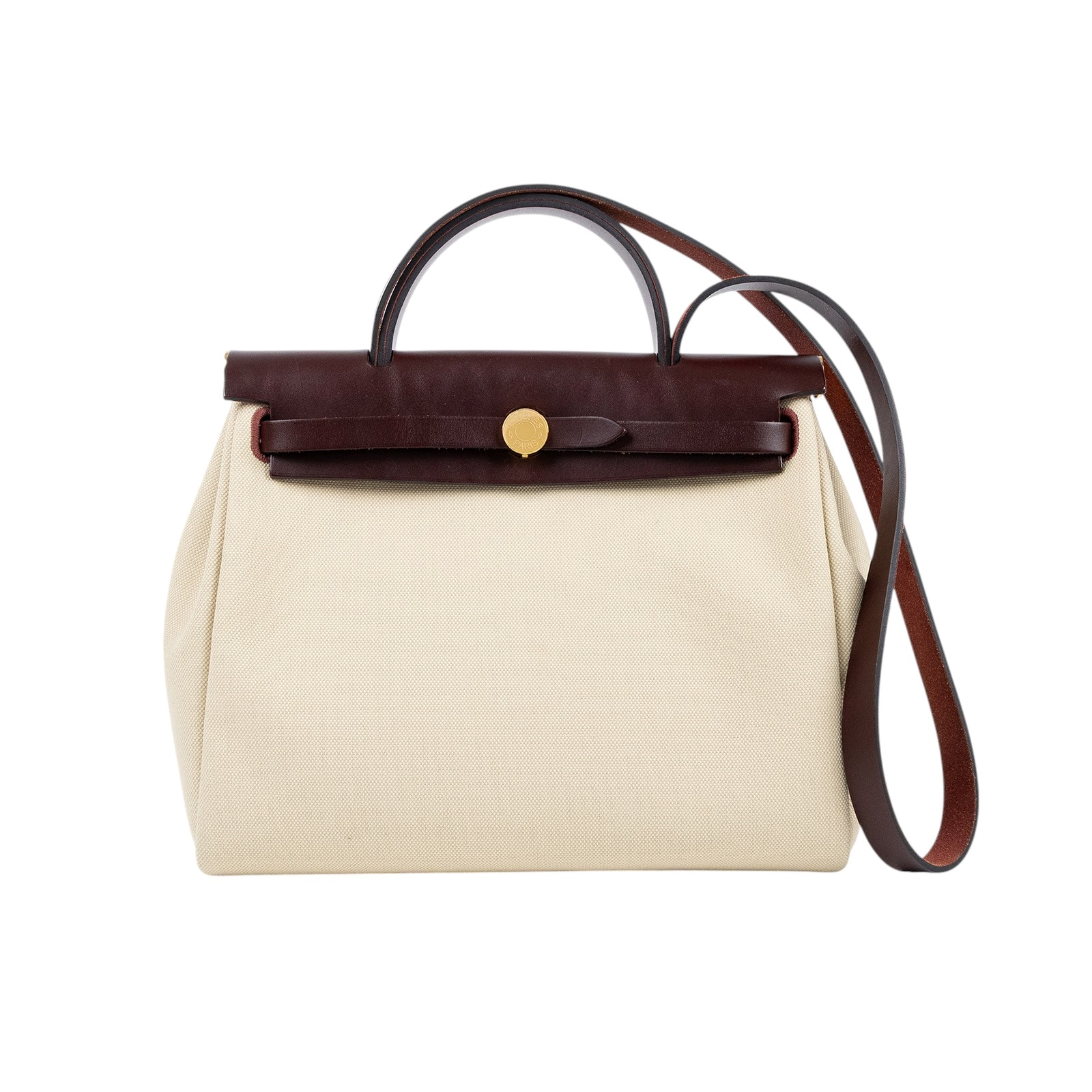 愛馬仕 Hermes Herbag Zip 31 HER31 Z刻 深棕HERBAG31 原廠盒子/防塵袋/鎖組(皮革輕微磨損)