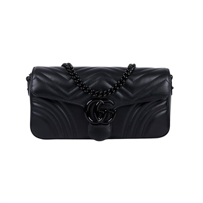 古馳 GUCCI GG Marmont 肩揹袋 734814 AABS1 全黑MARMONT 2WAY 防塵袋