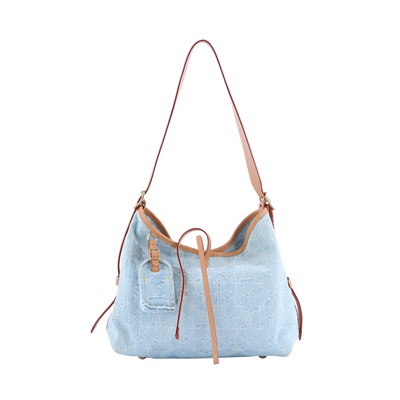 路易威登 LOUIS VUITTON CarryAll PM 肩背包 丹寧 M11462 晶片款 丹寧CARRYALL PM 原廠盒子/防塵袋/購買證明影本