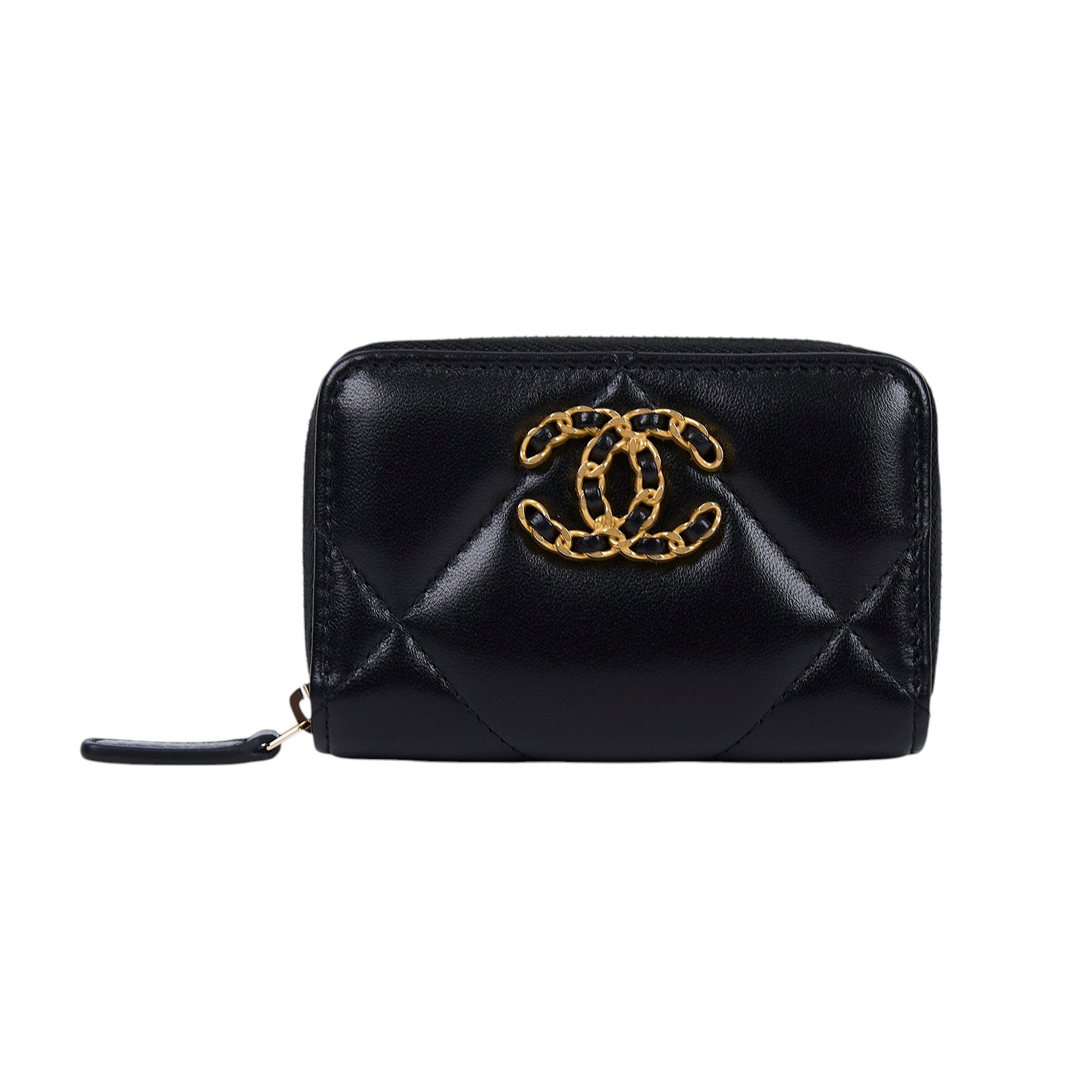 香奈兒 CHANEL 19 拉鍊 零錢包 AP0949 晶片款 黑19拉鍊零錢包 原廠盒子/防塵袋/購買證明影本