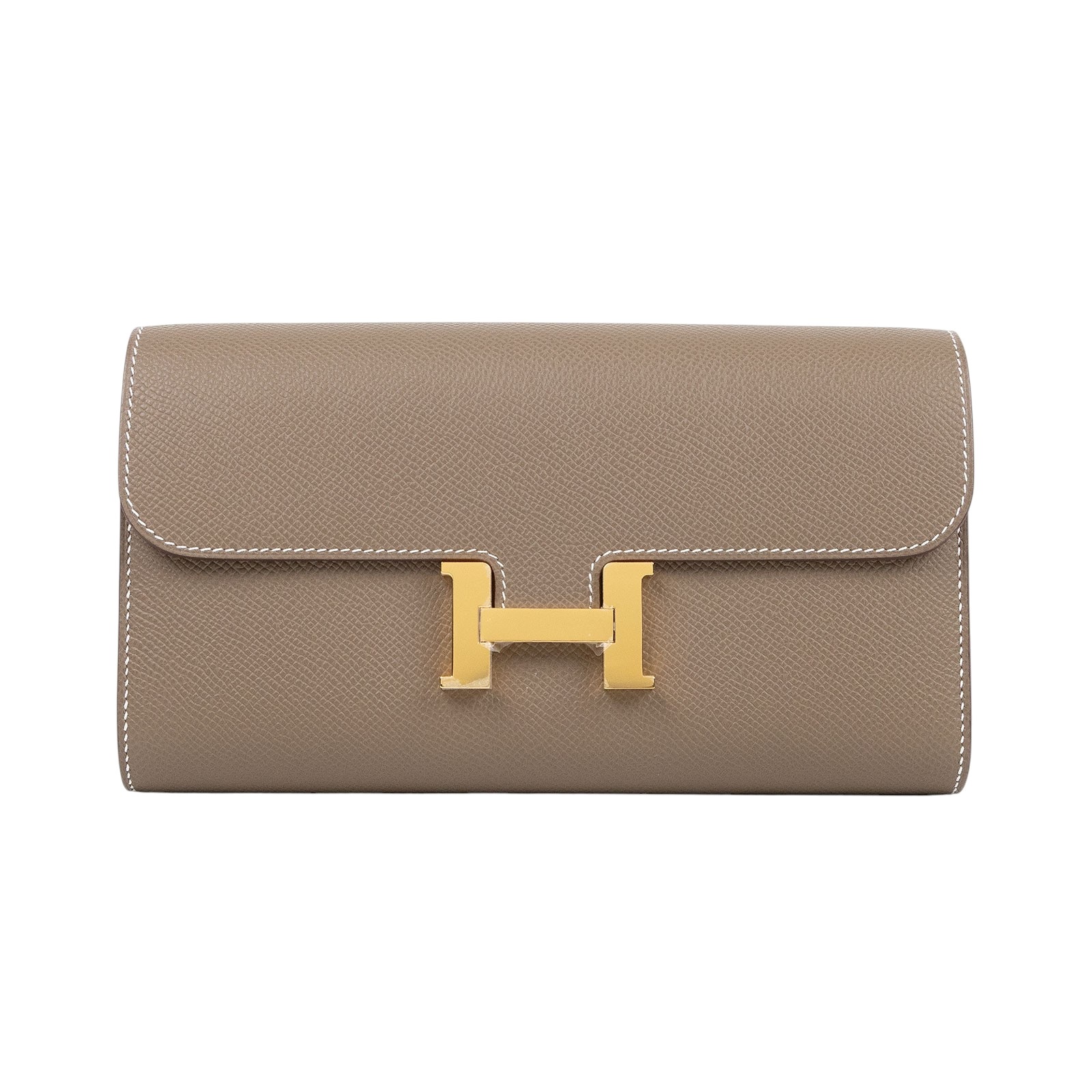 愛馬仕 Hermes Constance to go 康康包 長夾 金色五金 大象灰色 H080125CC18 K   原廠盒子/背帶/購買證明影本