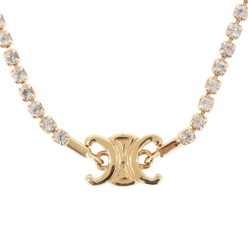 思琳 CELINE Triomphe 黃銅 迷你項鍊 460MS6BRA 金色凱旋項鍊 原廠盒子/防塵袋