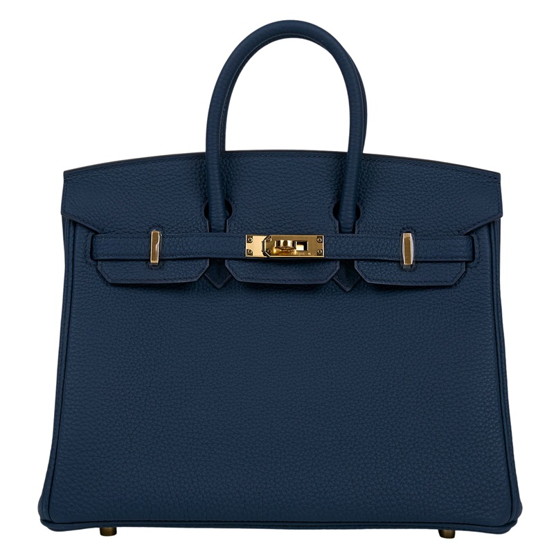 愛馬仕 Hermes Birkin Bag 柏金包 25 Togo 金色五金 普魯士藍 H041344CC7P /W刻  原廠盒子/防塵袋/鎖組