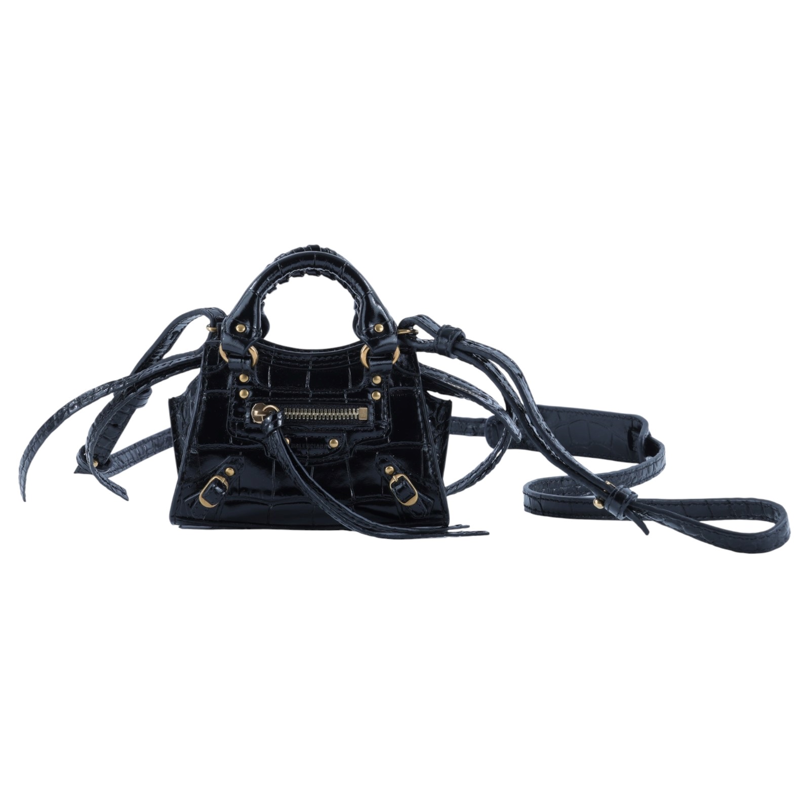 巴黎世家 BALENCIAGA NEO CLASSIC CITY 機車包 6695371ROD1 黑鱷魚壓紋Mini Neo Classic 防塵袋