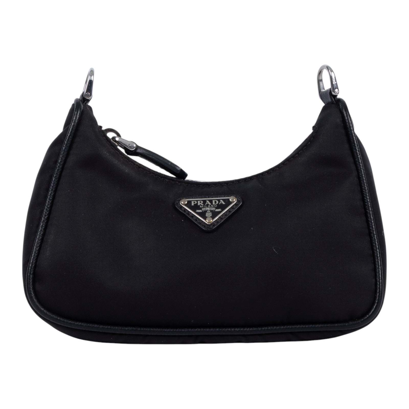 普拉達 PRADA Mini Hobo 腋下包 1TT122_064 黑mini三合一鏈條包 原廠盒子/保證卡/背帶2