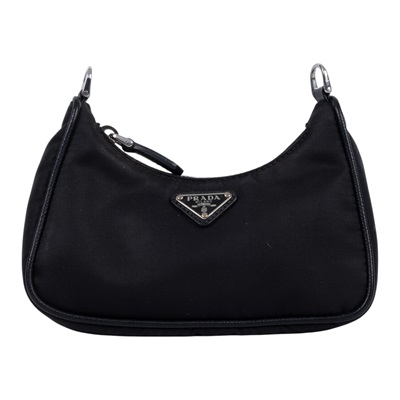 普拉達 PRADA Mini Hobo 腋下包 1TT122_064 黑mini三合一鏈條包 原廠盒子/保證卡/背帶2