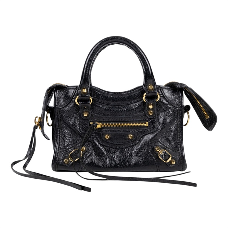 巴黎世家 BALENCIAGA NEO CLASSIC CITY 經典款 機車包 453205 黑金CITY NANO 防塵袋/原廠盒子