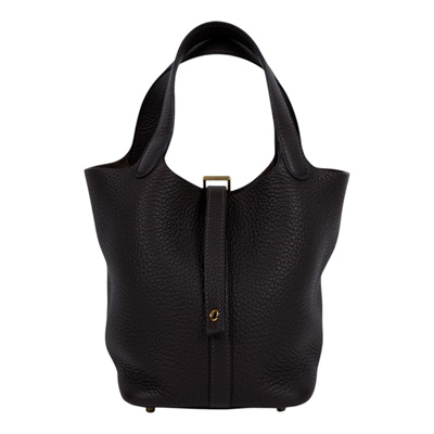 愛馬仕 Hermes Picotin Lock 18 菜籃子包 金色五金 黑檀木色 H056289CC39 /BMM003AF  原廠盒子/防塵袋/購買證明/鎖組