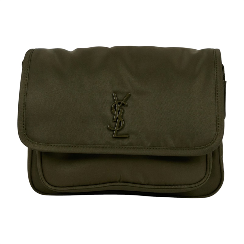 聖羅蘭 YSL SAINT LAURENT Niki 尼龍 郵差包 小型 776611FACKH 墨綠NIKI ECONYL 無附屬品