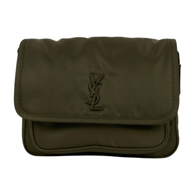 聖羅蘭 YSL SAINT LAURENT Niki 尼龍 郵差包 小型 776611FACKH 墨綠NIKI ECONYL 無附屬品