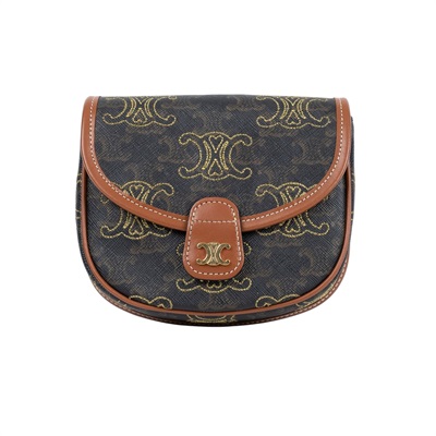 思琳 CELINE Triomphe 凱旋門 刺繡 迷你 肩背包 斜背包 馬鞍包 196702ECK 棕色愛心BESACE CLEA MINI 防塵袋