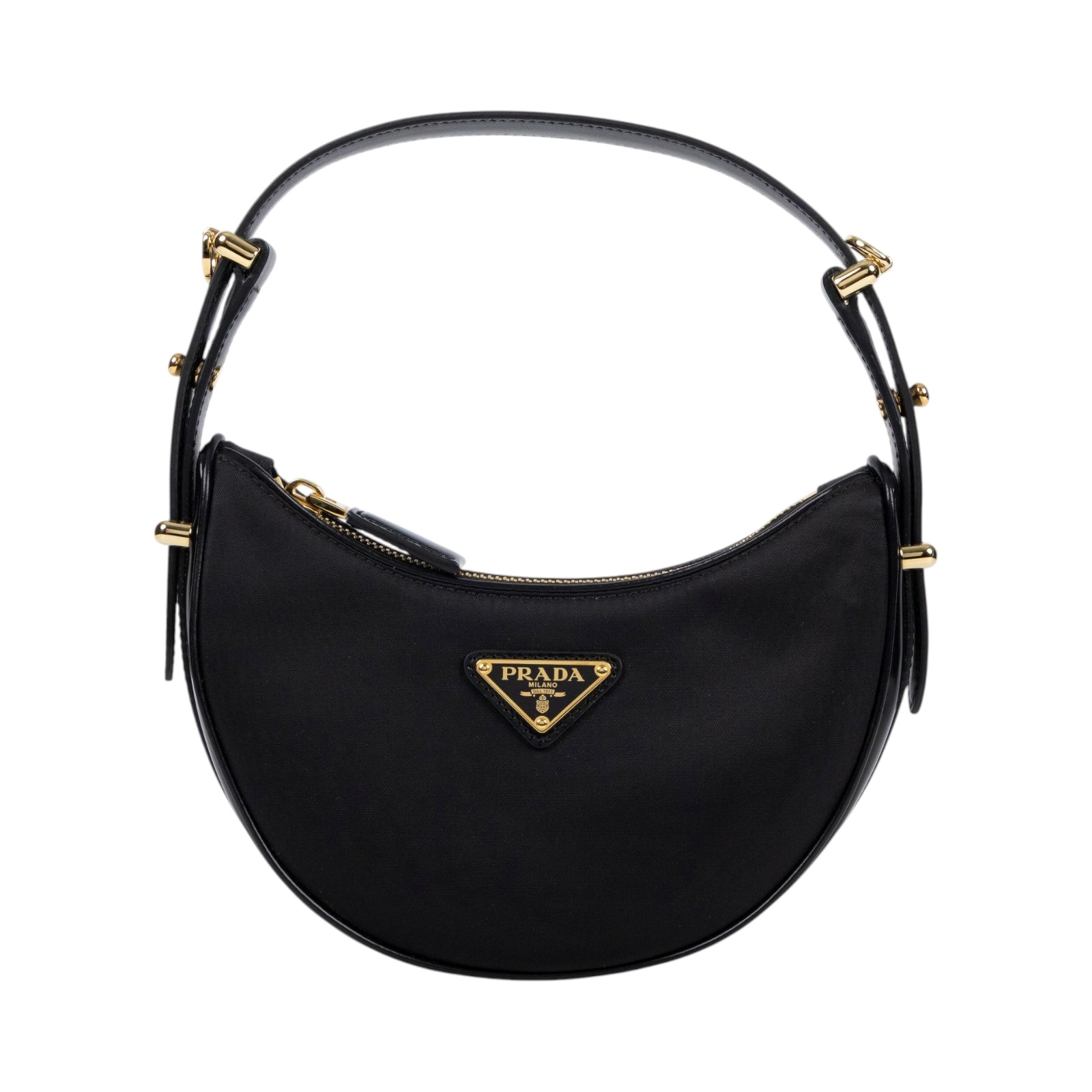 普拉達 PRADA Arque 皮革肩背袋 小型 1BL194_Nylon 黑尼龍小號Arque 防塵袋/背帶