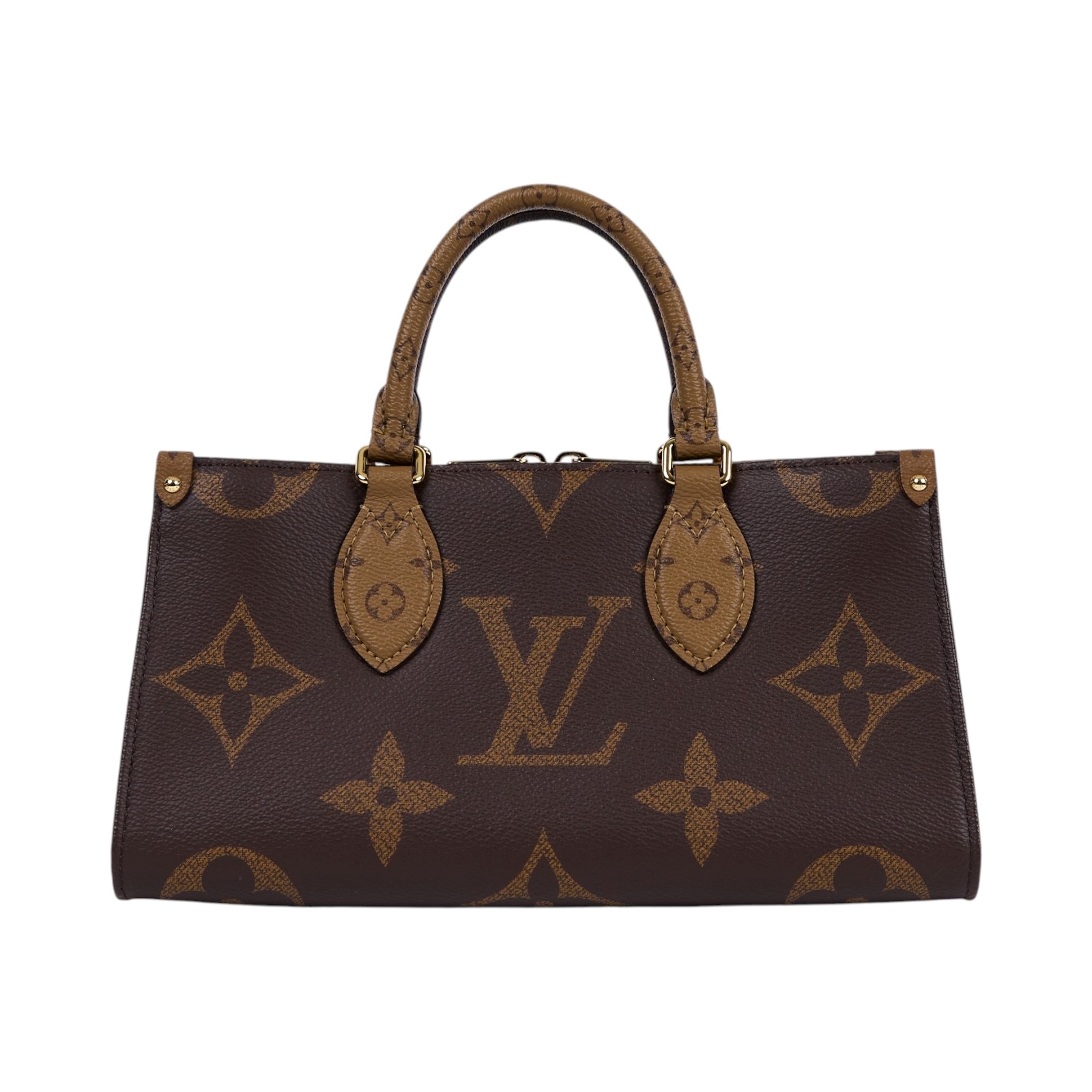 路易威登 LOUIS VUITTON OnTheGo East West 皮革飾邊 經典帆布 手提 斜背包 M46653 晶片款  防塵袋/背帶/零錢包