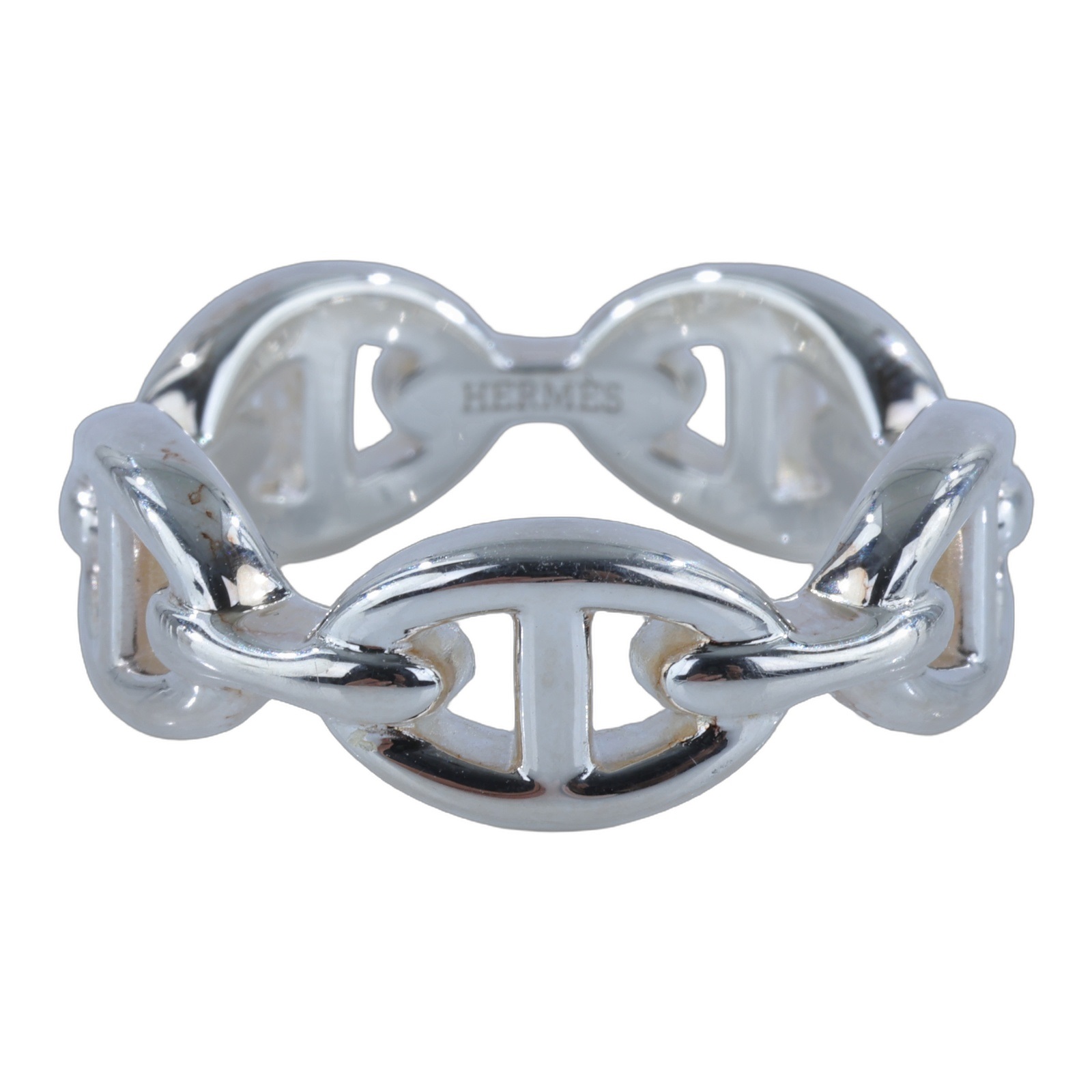 愛馬仕 Hermes Chaine dancre Enchainee 豬鼻子 戒指 H109507Bv00052 /25AJ388146  原廠盒子/保書