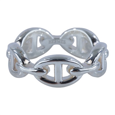愛馬仕 Hermes Chaine dancre Enchainee 豬鼻子 戒指 H109507Bv00052 /25AJ388146  原廠盒子/保書