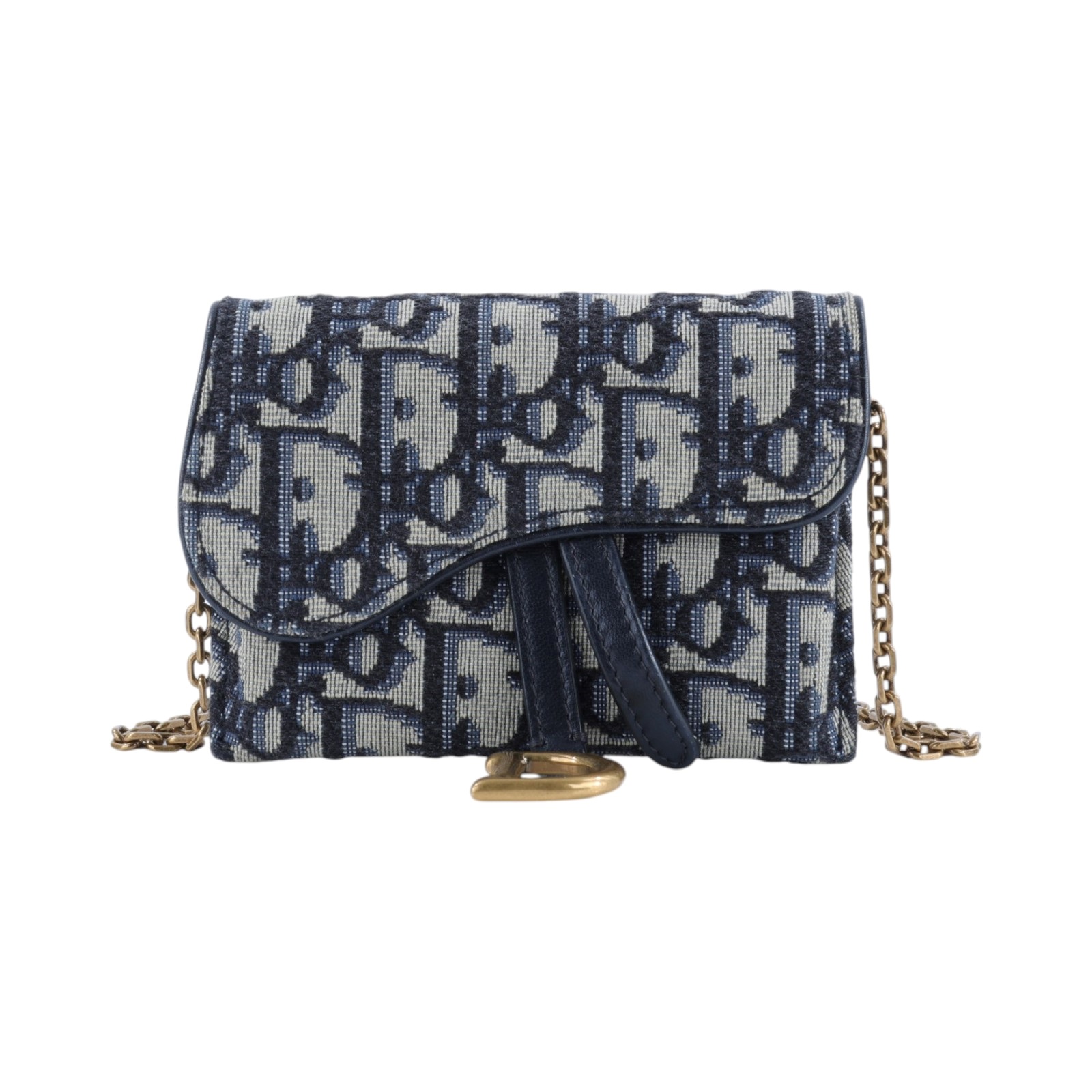 迪奧 CHRISTIAN DIOR Saddle Nano Pouch 錢包 零錢包 斜背包 腰包 手拿包 S5654CTZQ  原廠盒子/防塵袋/購買證明