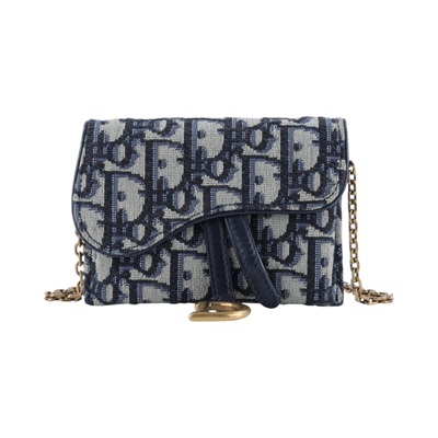 迪奧 CHRISTIAN DIOR Saddle Nano Pouch 錢包 零錢包 斜背包 腰包 手拿包 S5654CTZQ  原廠盒子/防塵袋/購買證明