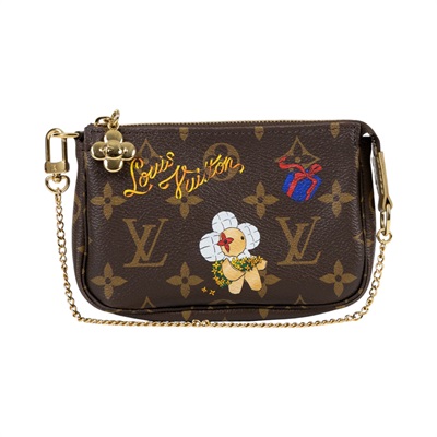 路易威登 LOUIS VUITTON Mini Pochette Accessoires 麻將包 手提包 手拿包 M15328 晶片款  原廠盒子/防塵袋/購買證明
