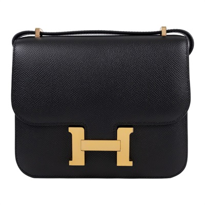 愛馬仕 Hermes Constance Bag 康康包 MIni 18 CN18 CAS788 QB C刻黑金MINI CONSTANCE 原廠盒子/防塵袋