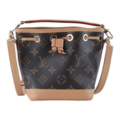 路易威登 LOUIS VUITTON Nano Noé 原花 束口水桶包 M81266 晶片款 原花NANO NOE 背帶2