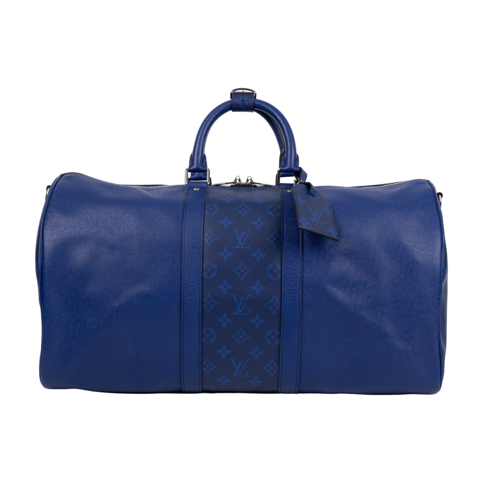 路易威登 LOUIS VUITTON Keepall Bandoulière 50 波士頓包  旅行袋 藍色 M53766 晶片款  原廠盒子/防塵袋/背帶/鎖組/吊牌