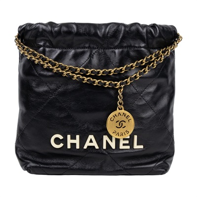 香奈兒 CHANEL 22 迷你 束口包 AS3980 B09859 黑金22包 MINI 原廠盒子/防塵袋/購買證明