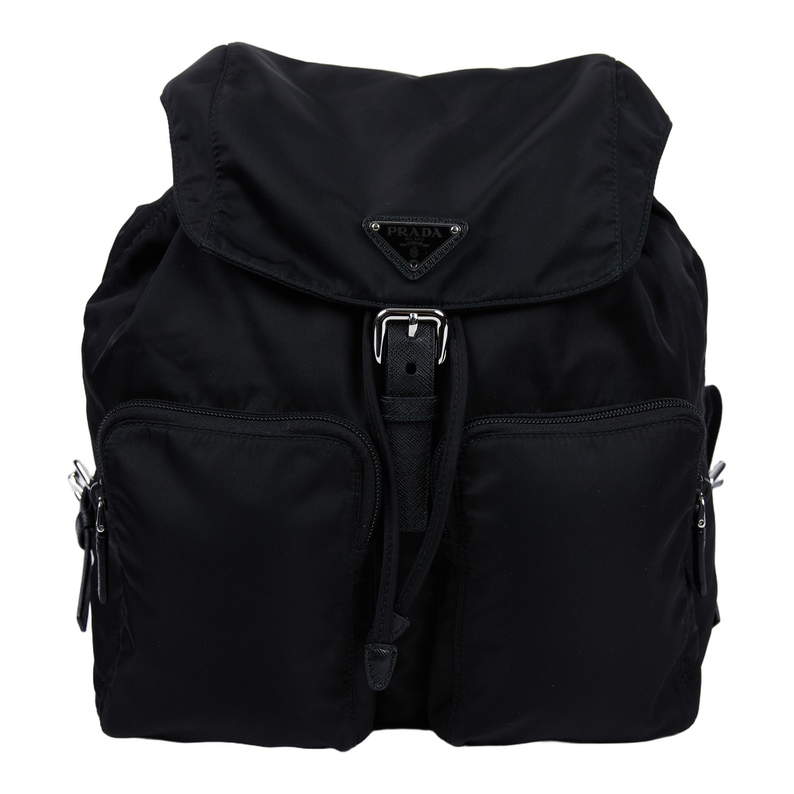 普拉達 PRADA Re-Nylon 後背包 雙肩包 1BZ005_ZOT 黑尼龍後背包 防塵袋