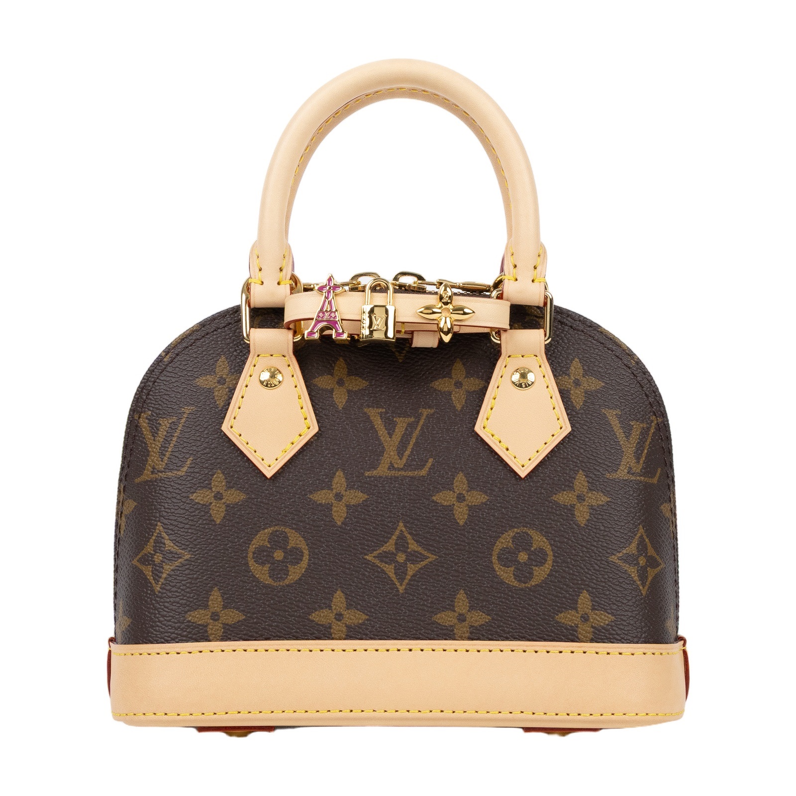 路易威登 LOUIS VUITTON Alma Mini 手提包 M14933 晶片款 原花ALMA MINI 原廠盒子/防塵袋/背帶/零錢包
