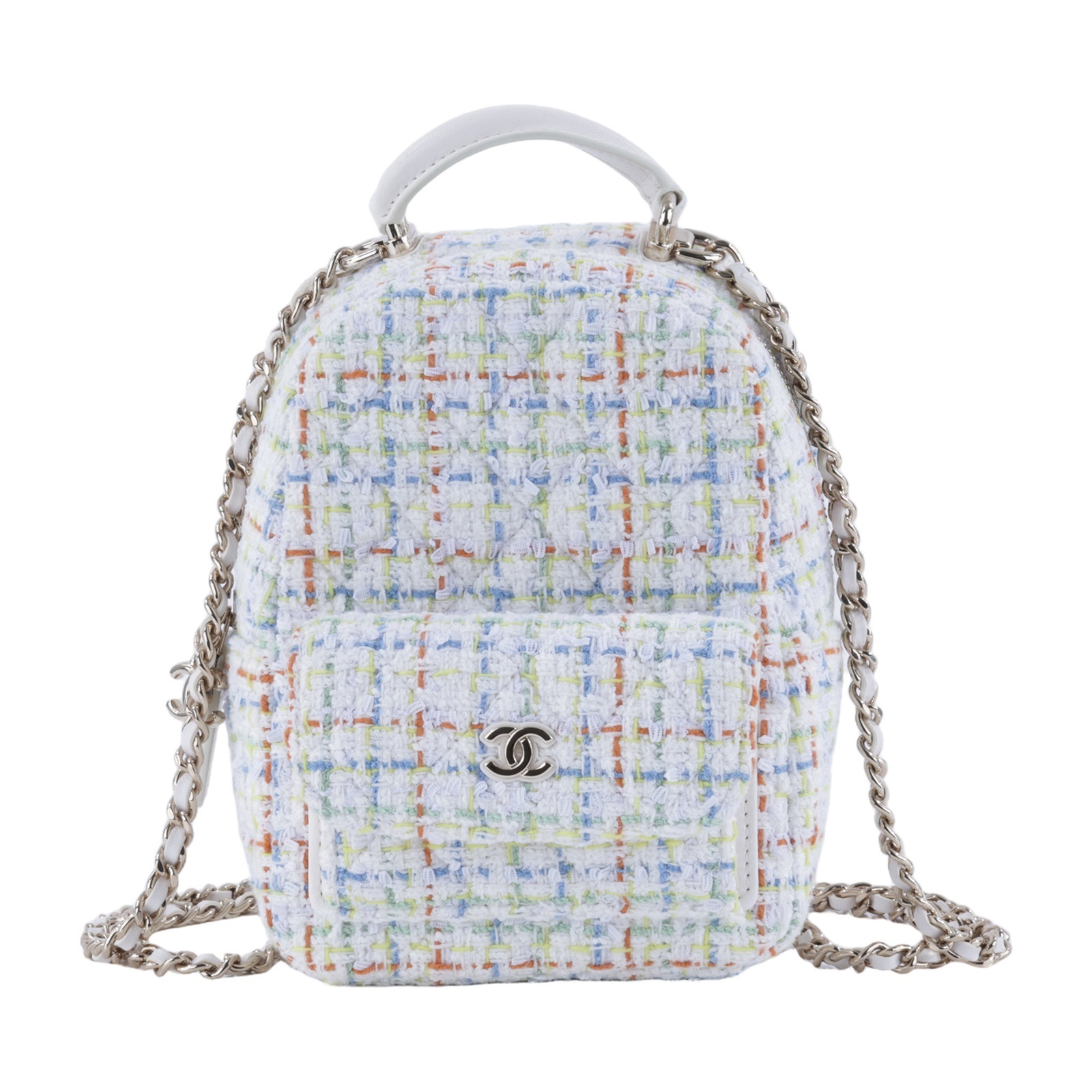 香奈兒 CHANEL 經典 迷你 後背包 AP3753 B19061 晶片款 白毛呢後背包 無附屬品