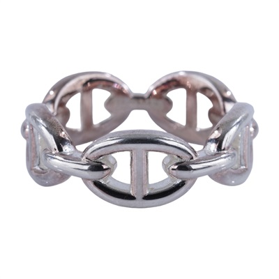 愛馬仕 Hermes Chaine dancre Enchainee 豬鼻子 戒指 H109507Bv00053 22W274189  原廠盒子