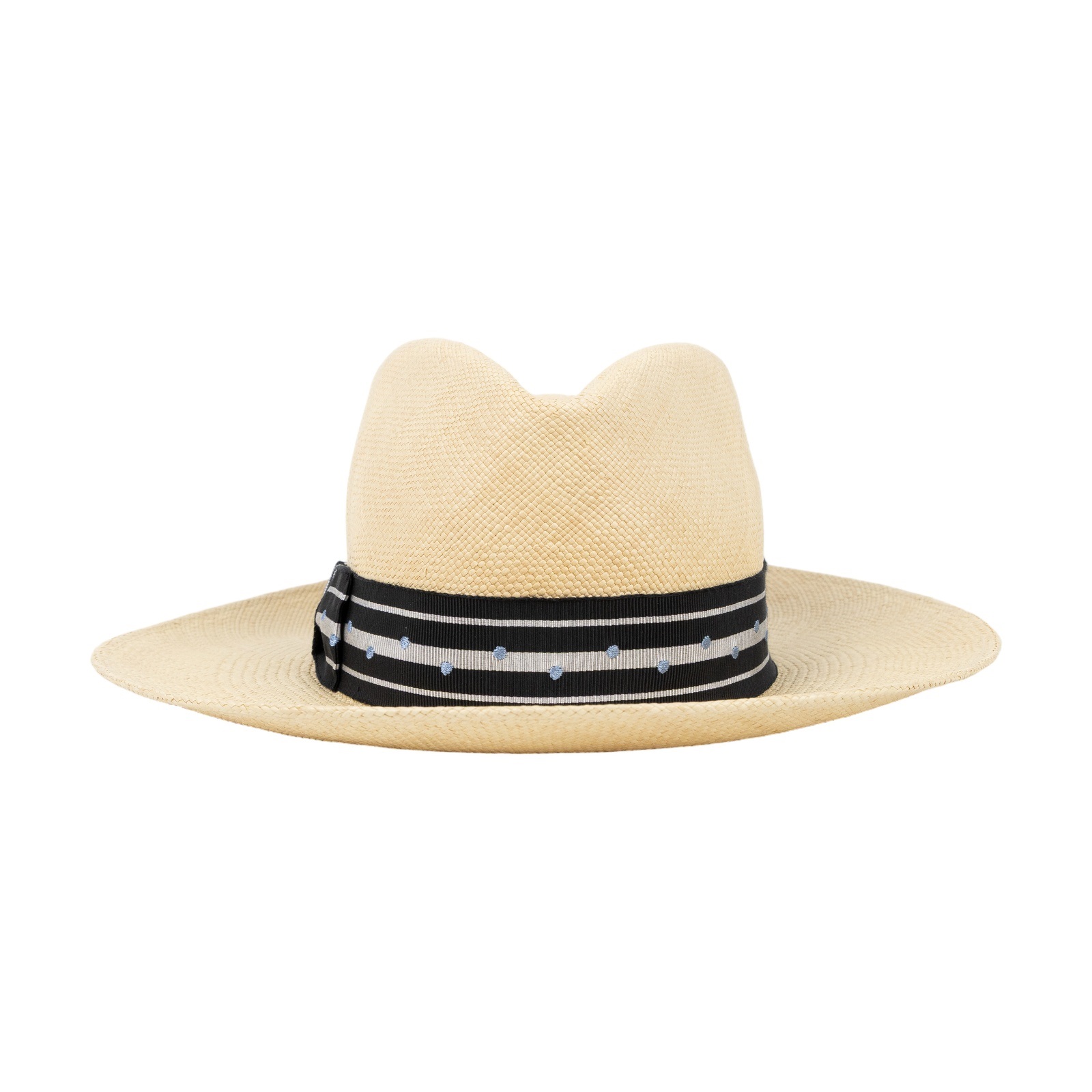 愛馬仕 Hermes Fedora 費多拉草帽   黑絲巾竹編帽 無附屬品