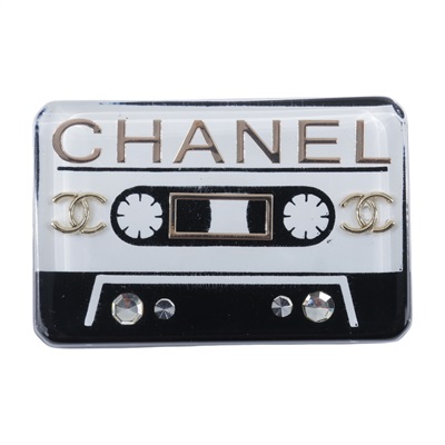 香奈兒 CHANEL 錄音帶 胸針 D19V 黑卡帶PVC胸針 無附屬品