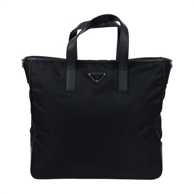 普拉達 PRADA Re-Nylon 托特包  黑尼龍公事包 防塵袋/背帶