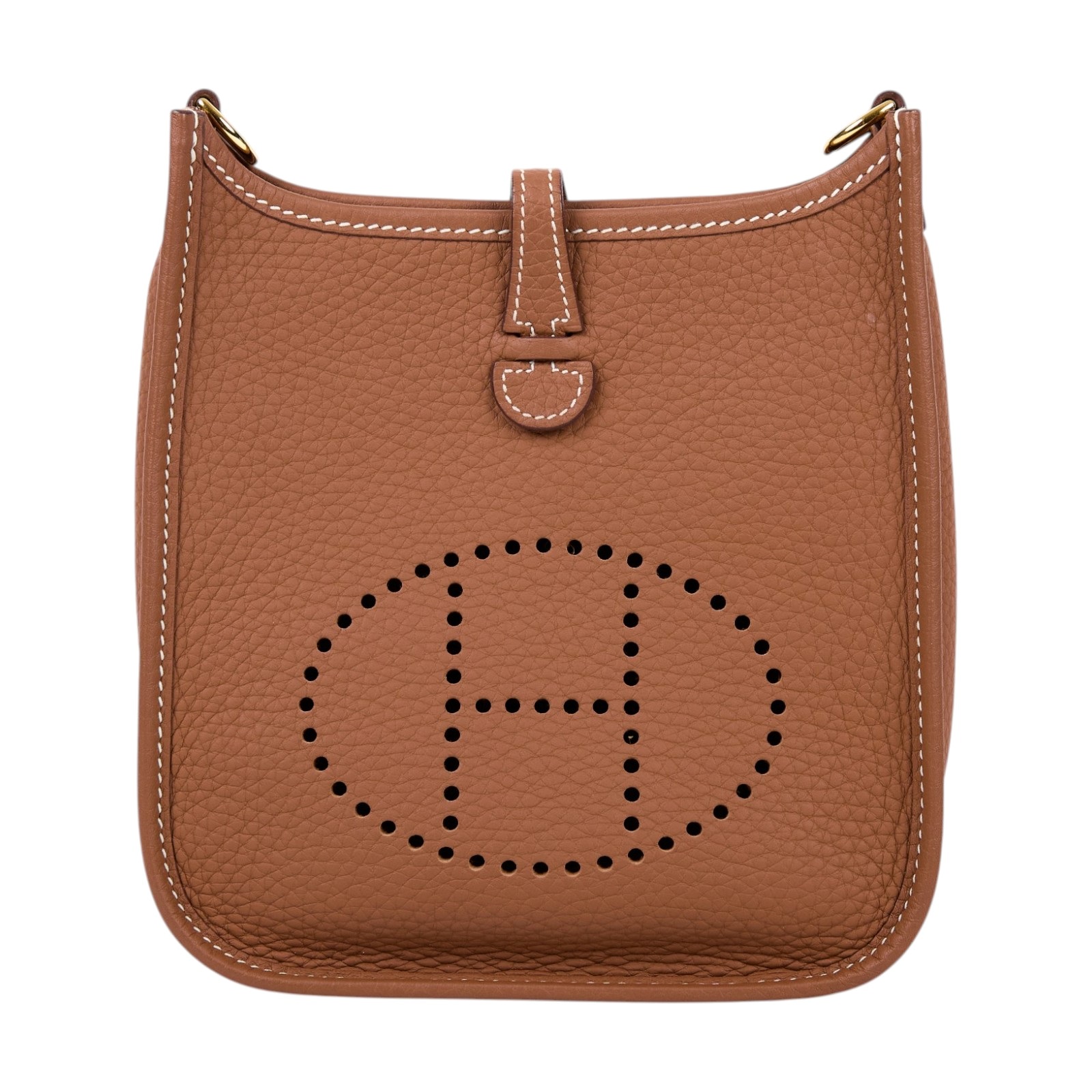 愛馬仕 Hermes Evelyne Bag Mini 伊芙琳包 Evelyne 16 EV16  W刻金棕MINI EVELYNE 防塵袋