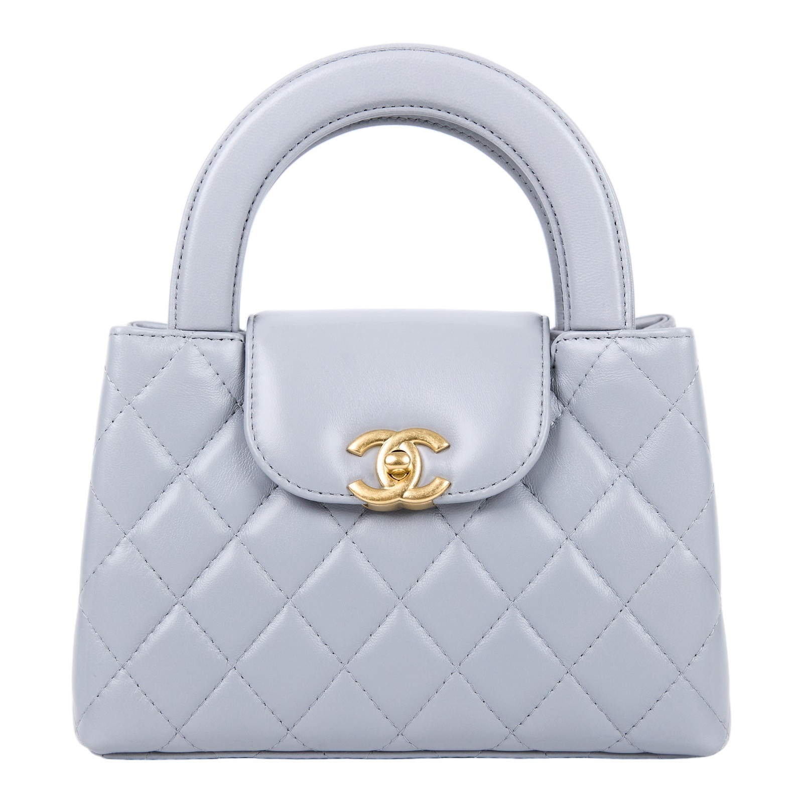 香奈兒 CHANEL Kelly Nano 手提 斜背包 AS4416 B20787 晶片款 灰SHOPPING BAG 原廠盒子/防塵袋/購買證明