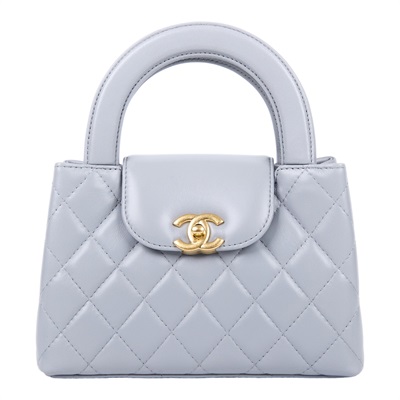 香奈兒 CHANEL Kelly Nano 手提 斜背包 AS4416 B20787 晶片款 灰SHOPPING BAG 原廠盒子/防塵袋/購買證明