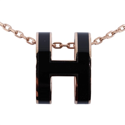 愛馬仕 Hermes Pop H 墜飾 黑色 H147991FO03 ST0188 玫瑰金色 黑POP H項鍊 大 原廠盒子/內襯