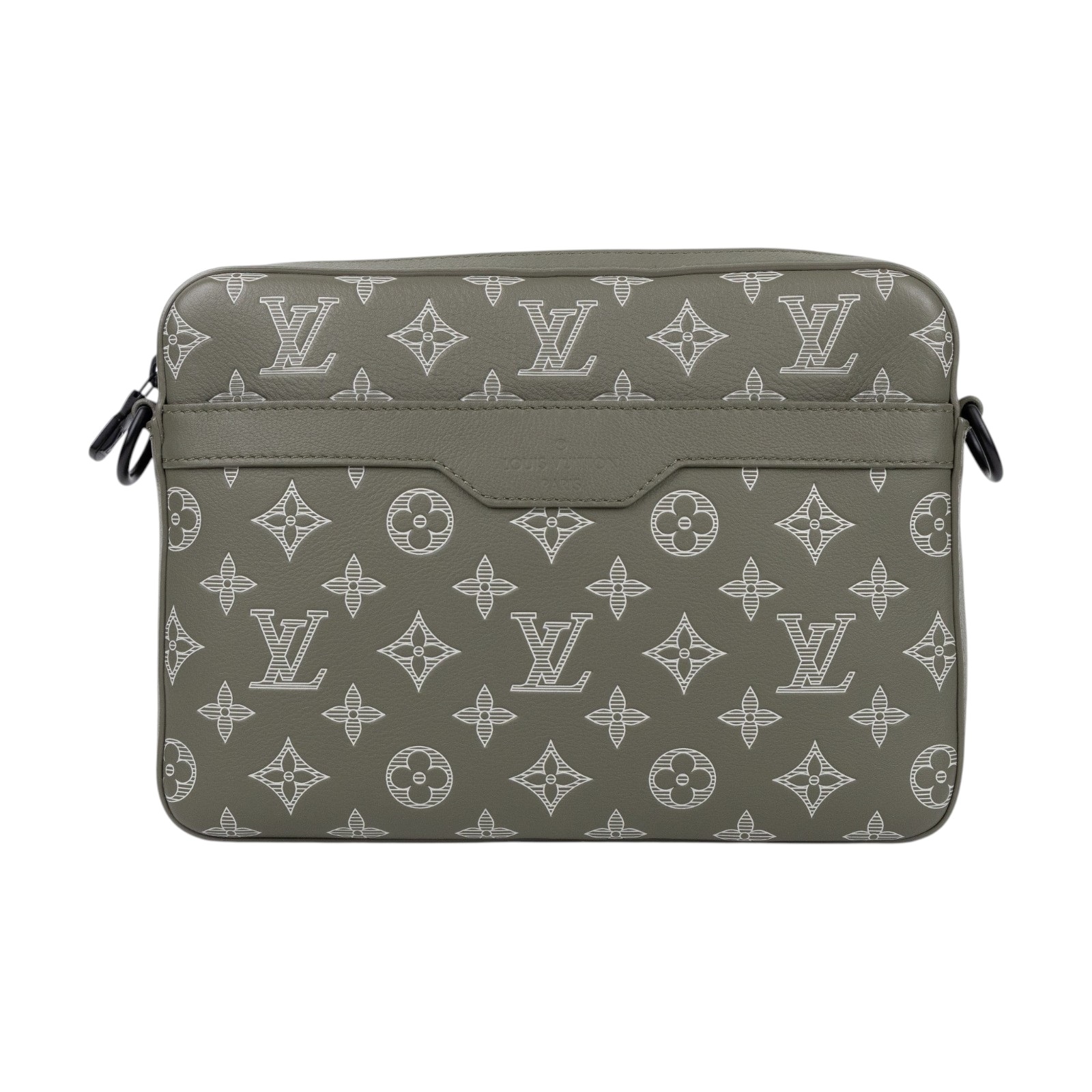 路易威登 LOUIS VUITTON Trio 三合一 郵差包 斜背包 M12490 晶片款 綠原花Trio 郵差包 防塵袋/子包2/背帶