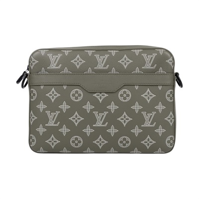 路易威登 LOUIS VUITTON Trio 三合一 郵差包 斜背包 M12490 晶片款 綠原花Trio 郵差包 防塵袋/子包2/背帶