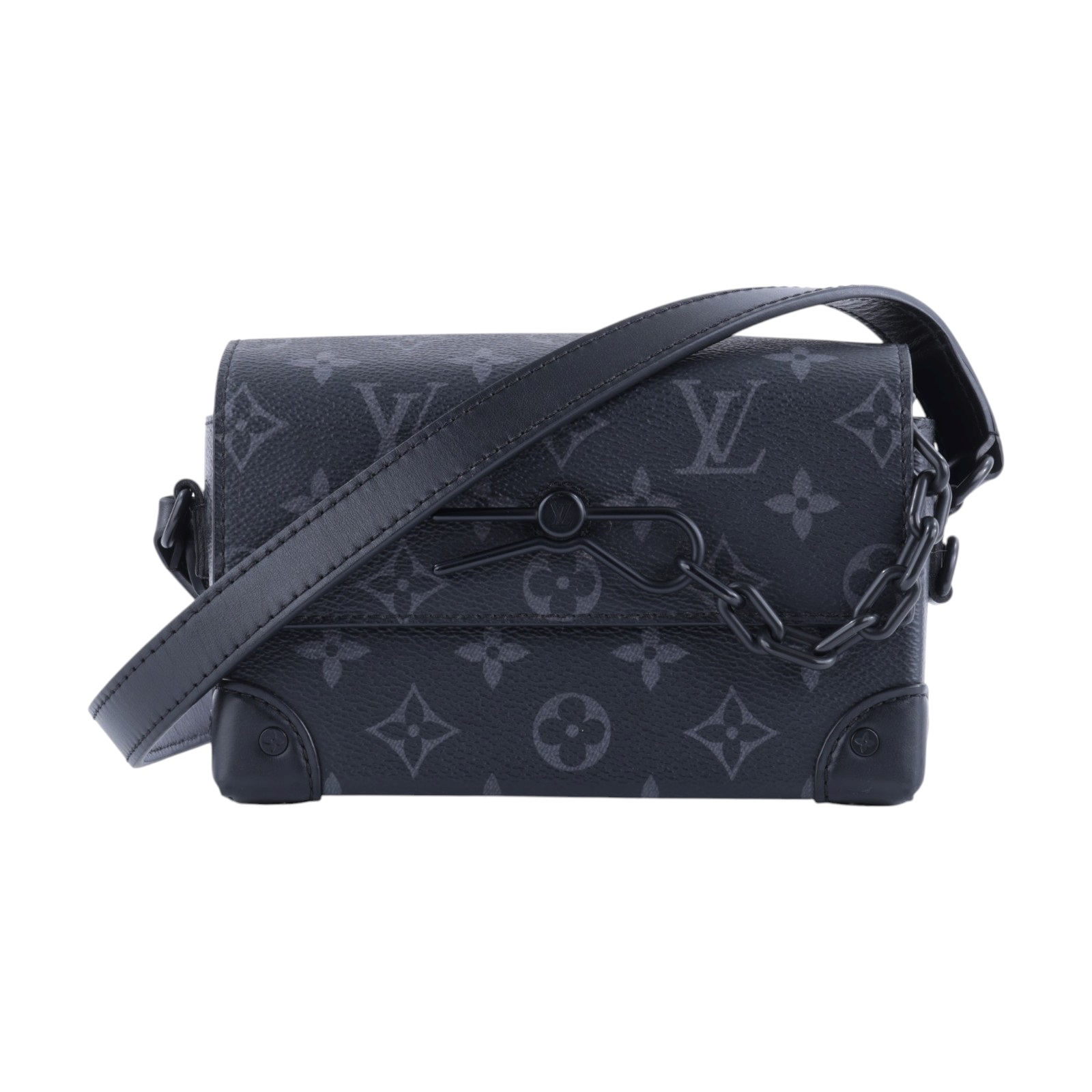 路易威登 LOUIS VUITTON Steamer 隨身錢包 肩背 M81783 晶片款 黑原花STREAMER肩背包 原廠盒子/防塵袋