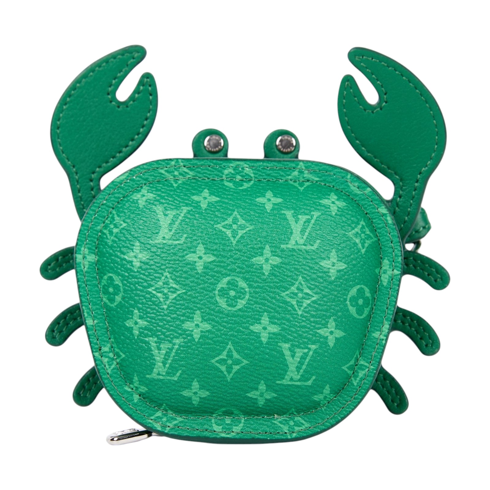 路易威登 LOUIS VUITTON 螃蟹 零錢包 吊飾 包掛 鑰匙扣 M01931 綠原花Crab 包包吊飾 原廠盒子/防塵袋