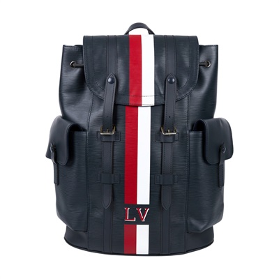 路易威登 LOUIS VUITTON Christopher PM 雙肩包 後背包 大型 M50861 深藍EPI Christopher PM 後肩包 防塵袋