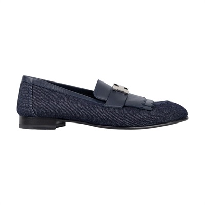 愛馬仕 Hermes Royal 樂福鞋 Royal Loafer H231050Zv48360 AF231050Z 2212 牛仔流蘇銀H樂福鞋#36 防塵袋