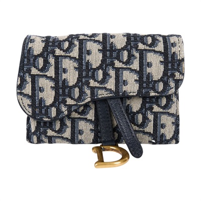 迪奧 CHRISTIAN DIOR Saddle Nano Pouch 錢包 零錢包 斜背包 腰包 手拿包 S5654CTZQ  原廠盒子/防塵袋/購買證明/鏈帶