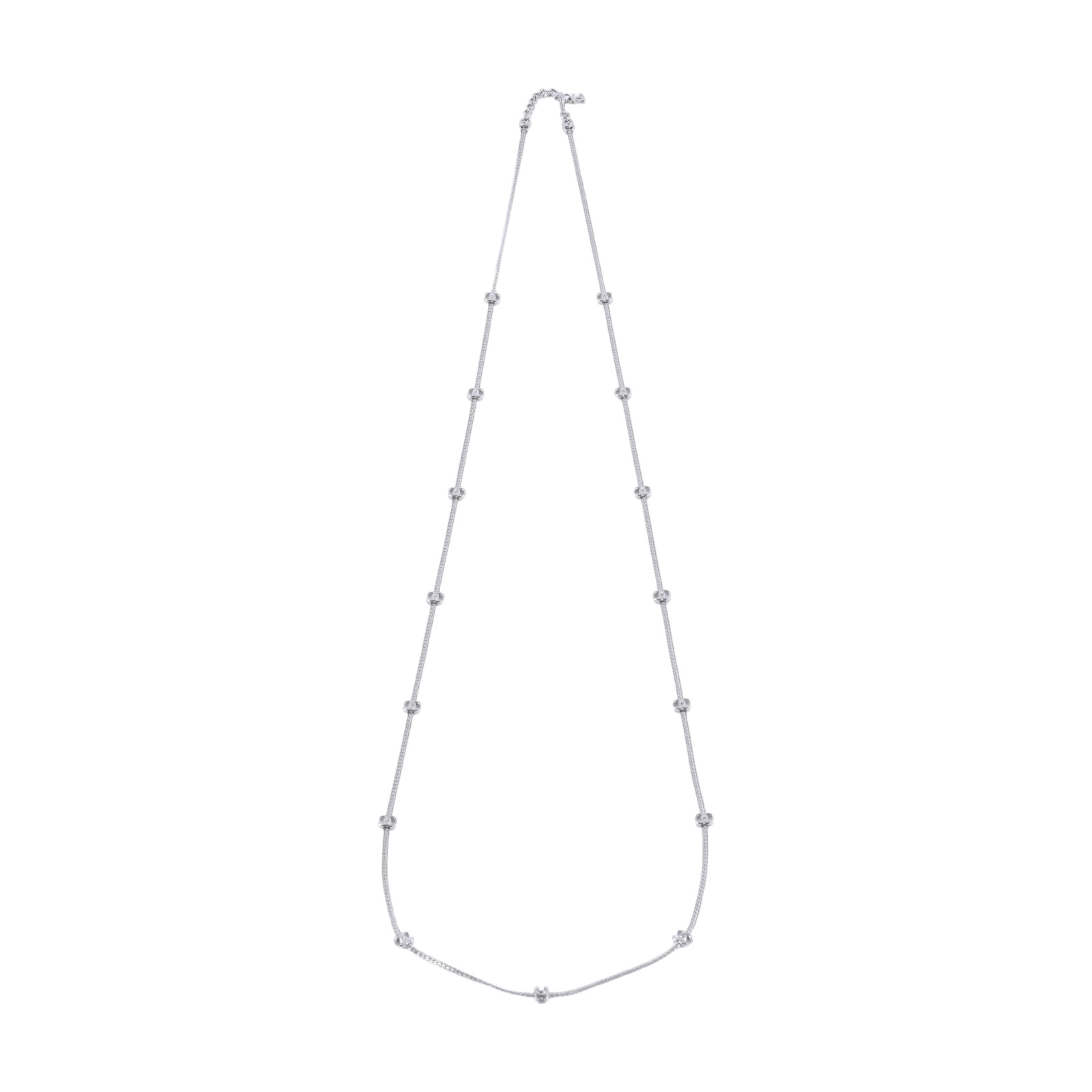 香奈兒 CHANEL CC LOGO 項鍊 頸鍊 鎖骨鍊 ABE254 B18058A24B 銀色15花LOGO項鍊 原廠盒子/內襯