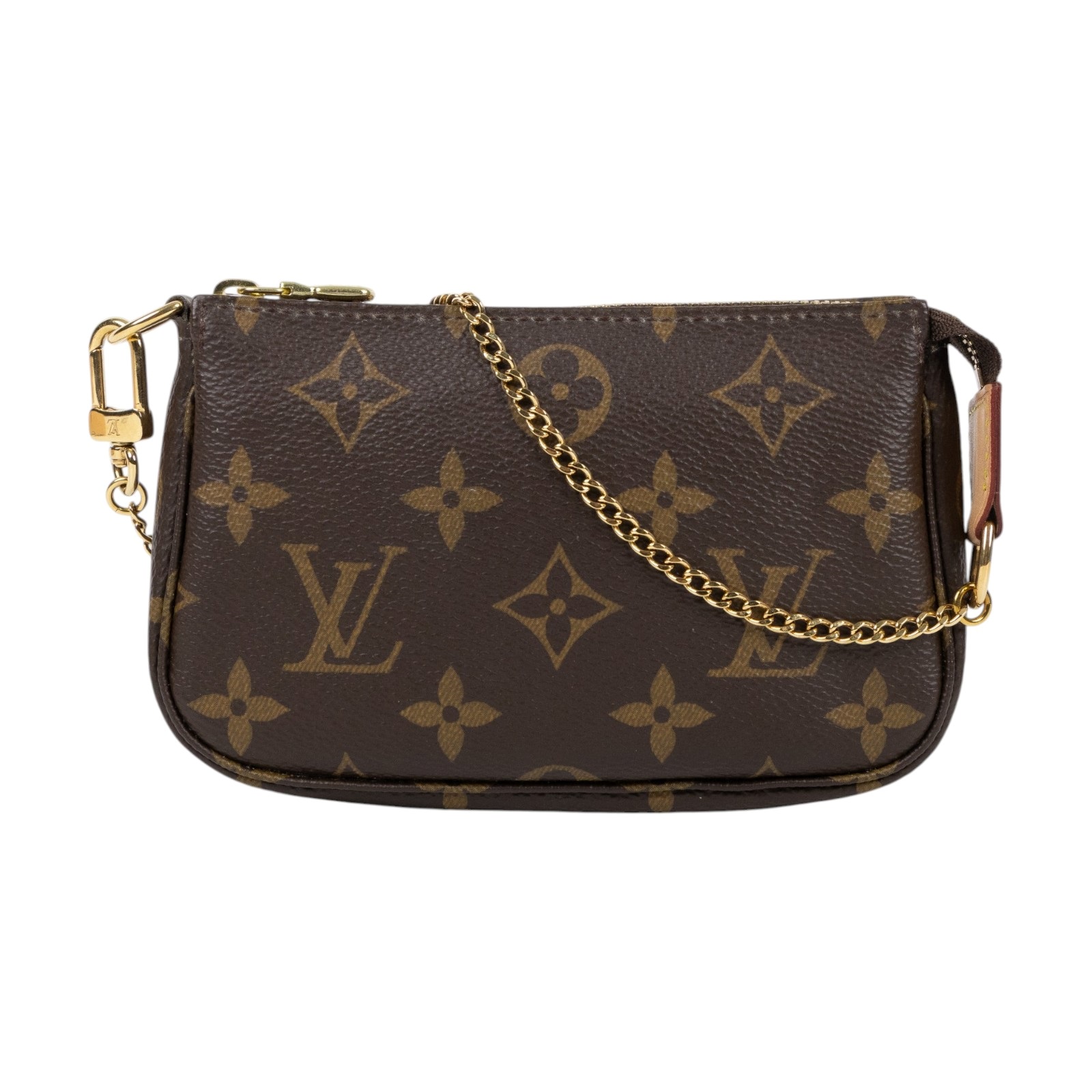 路易威登 LOUIS VUITTON Monogram塗層帆布 鏈帶 迷你小皮包 M58009 原花POUCH金鍊包 原廠盒子/防塵袋
