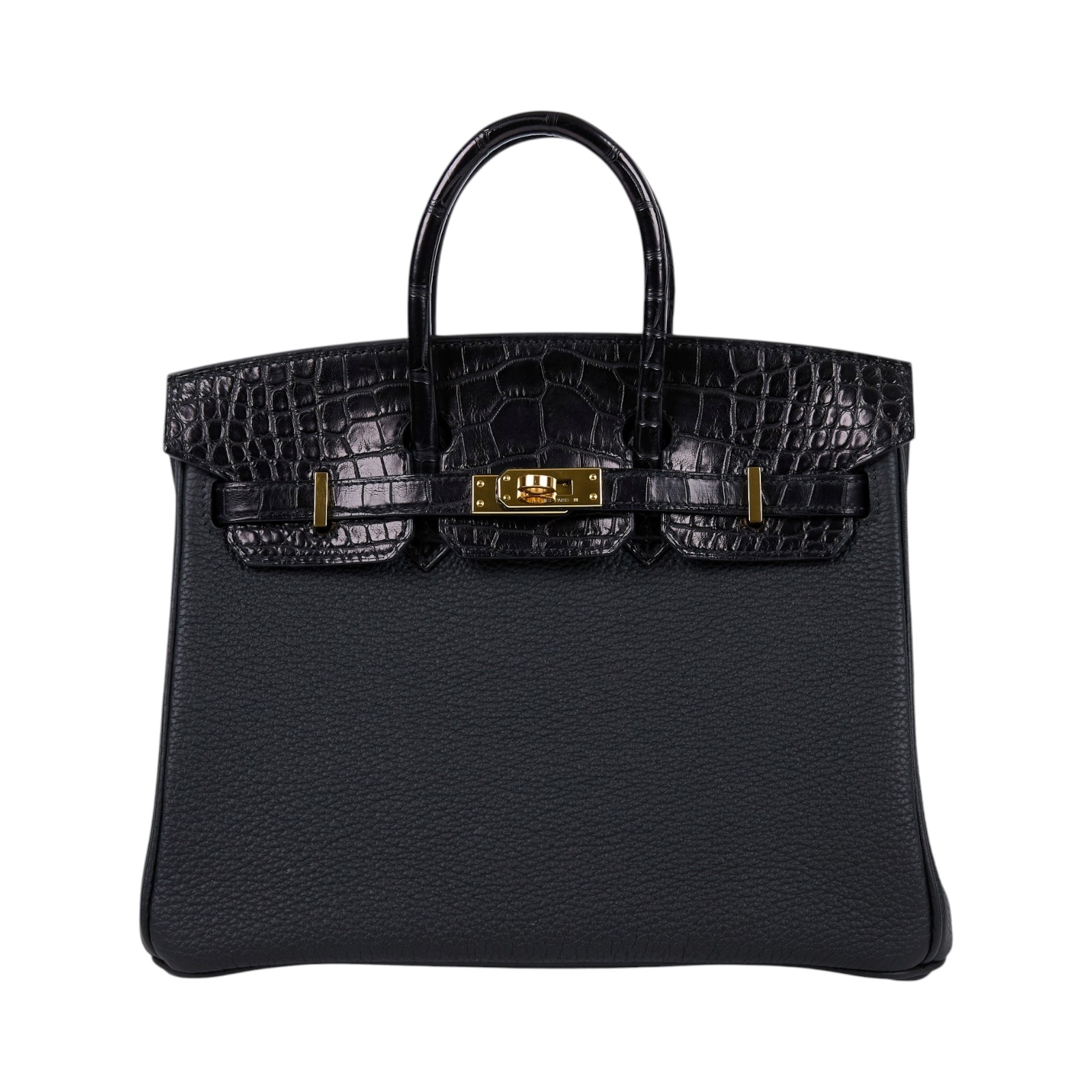 愛馬仕 Hermes Birkin Bag 柏金包 25 金色五金 黑色 H076216CCAB /Y刻  原廠盒子/防塵袋/鎖組/瀕臨絕種野生動植物國際貿易公約影本/購買證明影本/雨衣