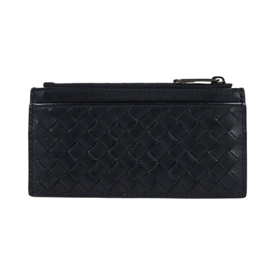 寶緹嘉 BOTTEGA VENETA Intrecciato 皮革拉鍊卡夾小錢包 566430 V47W1 1275 566430V47W1  無附屬品